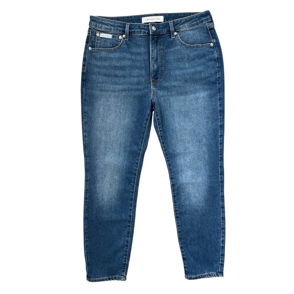 Calvin Klein High Rise Skinny Ankle Jeans – Size 32 Dark Wash